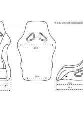 NRG Frp Bucket Seat Prisma ed Pearlized Back All Black Alcantara Vegan Material Medium                                     - FRP-303BK-PRISMA - Image 10