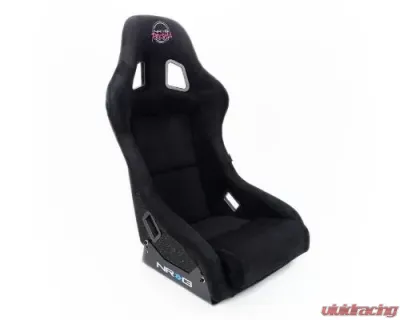 NRG Frp Bucket Seat Prisma ed Pearlized Back All Black Alcantara Vegan Material Medium - FRP-303BK-PRISMA