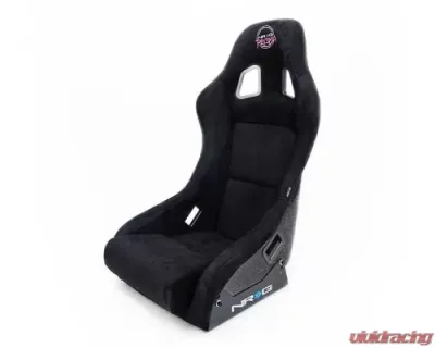 NRG Frp Bucket Seat Prisma ed Pearlized Back All Black Alcantara Vegan Material Medium - FRP-303BK-PRISMA