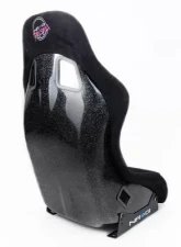 NRG Frp Bucket Seat Prisma ed Pearlized Back All Black Alcantara Vegan Material Medium                                     - FRP-303BK-PRISMA - Image 4