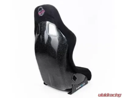 NRG Frp Bucket Seat Prisma ed Pearlized Back All Black Alcantara Vegan Material Medium - FRP-303BK-PRISMA