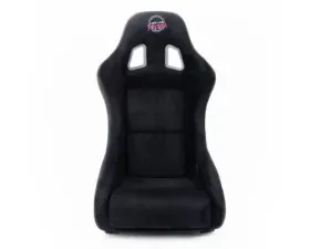 NRG Frp Bucket Seat Prisma ed Pearlized Back All Black Alcantara Vegan Material Medium