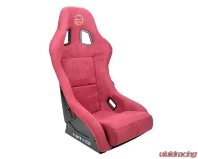 NRG Frp Bucket Seat Prisma ed Pearlized Back All Maroon Alcantara Vegan Material Phone Pockets Medium - FRP-303MAR-PRISMA