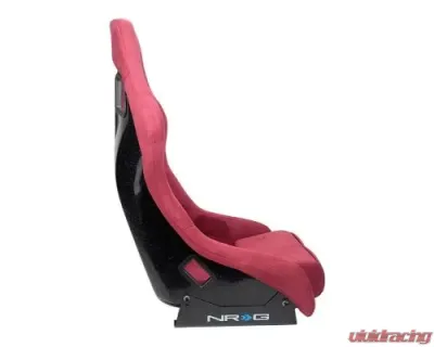 NRG Frp Bucket Seat Prisma ed Pearlized Back All Maroon Alcantara Vegan Material Phone Pockets Medium - FRP-303MAR-PRISMA