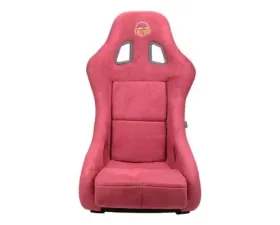 NRG Frp Bucket Seat Prisma ed Pearlized Back All Maroon Alcantara Vegan Material Phone Pockets Medium