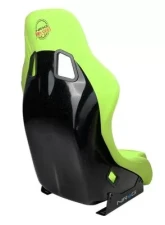 NRG Frp Bucket Seat Prisma ed Pearlized Back All Neon Green Alcantara Vegan Material Phone Pockets Medium                                     - FRP-303NG-PRISMA - Image 4