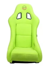 NRG Frp Bucket Seat Prisma ed Pearlized Back All Neon Green Alcantara Vegan Material Phone Pockets Medium                                     - FRP-303NG-PRISMA - Image 9