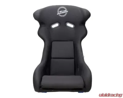 NRG Frp Bucket Seat - White Finish Arrow Embroidery And Blue Side Mount Bracket - FRP-600WT