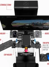 NRG Racing Simulator Stand For Logitech, Thrustmaster And Fanatec                                     - FRP-APEX - Image 5