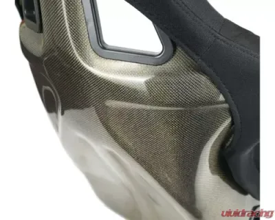 NRG Carbon Fiber Bucket Seat Large Gold - RSC-302CF/GD