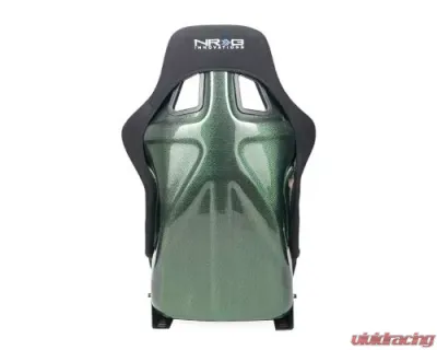NRG Carbon Fiber Bucket Seat Large Green - RSC-302CF/GN