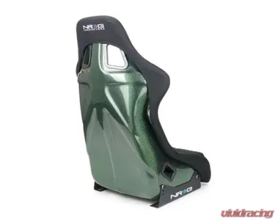 NRG Carbon Fiber Bucket Seat Large Green - RSC-302CF/GN