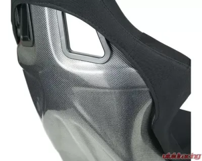 NRG Carbon Fiber Bucket Seat Large Silver - RSC-302CF/SL