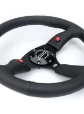 NRG Reinforced Steering Whl - 350MM Sport Leather Racing 2.5" Deep Comfort Grip                                     - RST-023D-R - Image 3