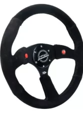 NRG Reinforced Steering Whl - 350MM Sport Suede Racing 2.5" Deep Comfort Grip                                     - RST-023D-S - Image 2