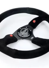 NRG Reinforced Steering Whl - 350MM Sport Suede Racing 2.5" Deep Comfort Grip                                     - RST-023D-S - Image 3