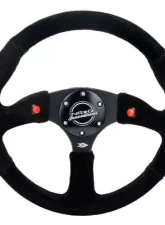 NRG Reinforced Steering Whl - 350MM Sport Suede Racing 2.5" Deep Comfort Grip                                     - RST-023D-S - Image 3