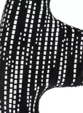 NRG Reinforced Steering Whl - 3" Deep 5MM Matte Black Spoke 350MM Sport Steering Whl Black Stitch Hyper Drive Micro Fiber Print Pattern                                     - RST-036MB-SA-H - Image 4