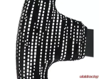 NRG Reinforced Steering Whl - 3" Deep 5MM Matte Black Spoke 350MM Sport Steering Whl Black Stitch Hyper Drive Micro Fiber Print Pattern - RST-036MB-SA-H