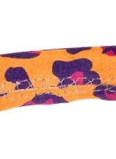 NRG Reinforced Steering Whl - 350MM Sport Steering Whl 3' Deep Savage Orange Leopard Printed Micro Fiber Vegan Material Matte Black Spoke                                     - RST-036MB-SV-OR - Image 5