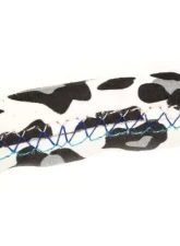 NRG Reinforced Steering Whl - 350MM Sport Steering Whl 3' Deep Savage Whiteleopard Printed Micro Fiber Vegan Material Matte Black Spoke                                     - RST-036MB-SV-WT - Image 5