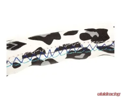 NRG Reinforced Steering Whl - 350MM Sport Steering Whl 3' Deep Savage Whiteleopard Printed Micro Fiber Vegan Material Matte Black Spoke - RST-036MB-SV-WT