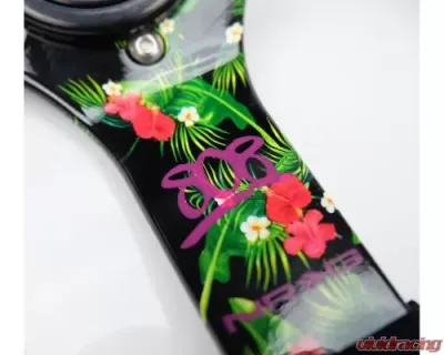 NRG Reinforced Steering Whl - Forrest Wang Signature 3" Deep 5MM Tropical Hydrodip Spoke 350MM Sport Steering - RST-036TROP-FW
