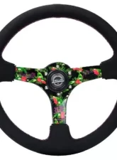 NRG Reinforced Steering Whl - Forrest Wang Signature 3" Deep 5MM Tropical Hydrodip Spoke 350MM Sport Steering                                     - RST-036TROP-FW - Image 2