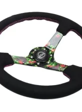 NRG Reinforced Steering Whl - Forrest Wang Signature 3" Deep 5MM Tropical Hydrodip Spoke 350MM Sport Steering                                     - RST-036TROP-FW - Image 4