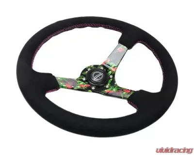 NRG Reinforced Steering Whl - Forrest Wang Signature 3" Deep 5MM Tropical Hydrodip Spoke 350MM Sport Steering - RST-036TROP-FW
