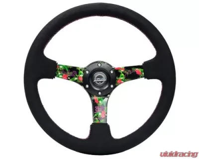 NRG Reinforced Steering Whl - Forrest Wang Signature 3" Deep 5MM Tropical Hydrodip Spoke 350MM Sport Steering - RST-036TROP-FW