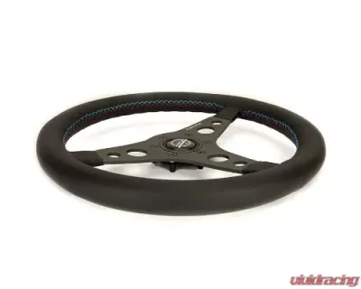 NRG 350MM Sport Steering Whl M3 Stitching And Non Deep Dish. - RST-068BK