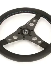 NRG 350MM Sport Steering Whl M3 Stitching And Non Deep Dish.                                     - RST-068BK - Image 3