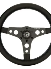 NRG 350MM Sport Steering Whl M3 Stitching And Non Deep Dish.                                     - RST-068BK - Image 4