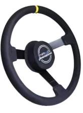 NRG Reinforced Steering Whl - Nascar 380MM Alcantara 3 Spoke Logo Removable Crushed Pad. Special 6 And 3 Bolt Pattern.                                     - RST-380MB-A - Image 2