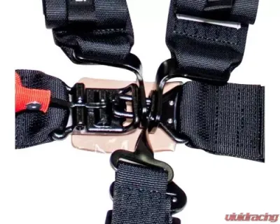 NRG Sfi 16.1 5Pt 3 Inch Seat Belt Harness / Latch Link - Black - SBH-5PCBK-620