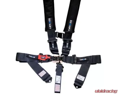 NRG Sfi 16.1 5Pt 3 Inch Seat Belt Harness / Latch Link - Black - SBH-5PCBK-620