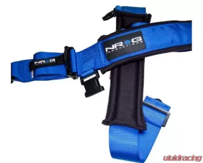 NRG Sfi 16.1 5Pt 3 Inch Seat Belt Harness / Latch Link - Blue - SBH-5PCBL-620