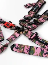 NRG Sfi 16.1 5Pt 3 Inch Seat Belt Harness / Latch Link - Pink Camo                                     - SBH-5PCPKCAMO-1221 - Image 2
