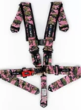 NRG Sfi 16.1 5Pt 3 Inch Seat Belt Harness / Latch Link - Pink Camo                                     - SBH-5PCPKCAMO-1221 - Image 3