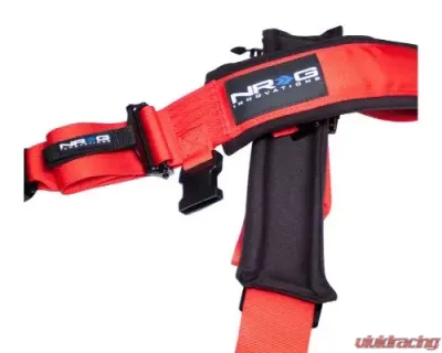 NRG Sfi 16.1 5Pt 3 Inch Seat Belt Harness / Latch Link - Red - SBH-5PCRD-620