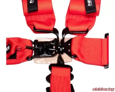 NRG Sfi 16.1 5Pt 3 Inch Seat Belt Harness / Latch Link - Red - SBH-5PCRD-620
