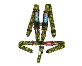 NRG Sfi 16.1 5Pt 3 Inch Seat Belt Harness W/ Pads / Latch Link - Camo 12/22