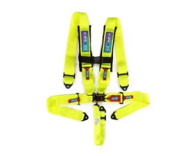 NRG Sfi 16.1 5Pt 3 Inch Seat Belt Harness W/ Pads / Latch Link - Neon Green 12/22