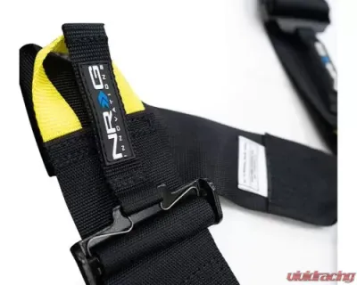 NRG Fia Approved 6Pt 2 Inch Shoulder Belt For Hans Device. Rotary Cam Lock Buckle, 3" Waist Belt And Crutch Belt - Black - SBH-HRS6PCBK
