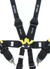 NRG Fia Approved 6Pt 2 Inch Shoulder Belt For Hans Device. Rotary Cam Lock Buckle, 3" Waist Belt And Crutch Belt - Black                                     - SBH-HRS6PCBK - Image 4