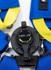 NRG Fia Approved 6Pt 2 Inch Shoulder Belt For Hans Device. Rotary Cam Lock Buckle, 3" Waist Belt And Crutch Belt - Blue                                     - SBH-HRS6PCBL - Image 3
