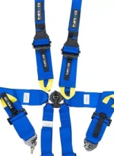 NRG Fia Approved 6Pt 2 Inch Shoulder Belt For Hans Device. Rotary Cam Lock Buckle, 3" Waist Belt And Crutch Belt - Blue                                     - SBH-HRS6PCBL - Image 4