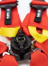 NRG Fia Approved 6Pt 2 Inch Shoulder Belt For Hans Device. Rotary Cam Lock Buckle, 3" Waist Belt And Crutch Belt - Red                                     - SBH-HRS6PCRD - Image 3