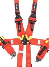 NRG Fia Approved 6Pt 2 Inch Shoulder Belt For Hans Device. Rotary Cam Lock Buckle, 3" Waist Belt And Crutch Belt - Red                                     - SBH-HRS6PCRD - Image 4